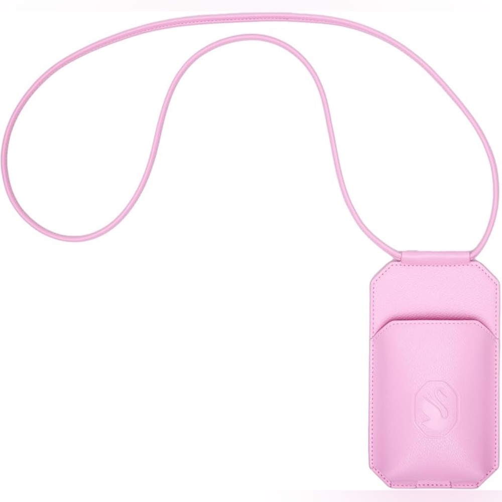 Swarovski Pink Leather Phone Pouch